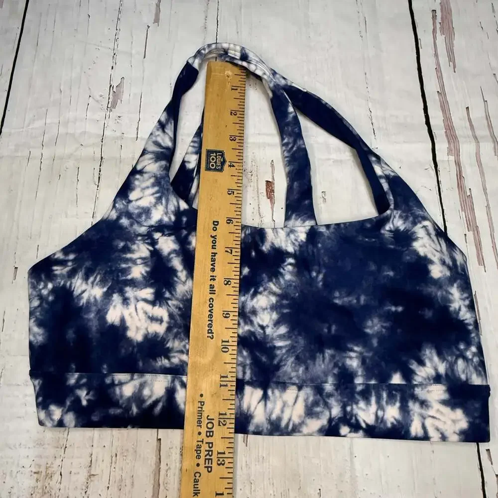 Gap GAPFit Medium Impact Crossback Sports Bra,‎ Blue White, Women's Size XS